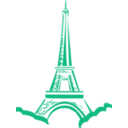 download Eiffel Tower Paris clipart image with 315 hue color