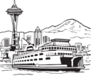 Space Needle And Ferry