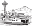 Space Needle And Ferry