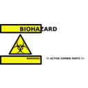download Zombie Parts Warning Label clipart image with 0 hue color