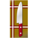 download Knife Over Table clipart image with 315 hue color