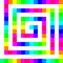 download 120 Square Spiral 12 Color clipart image with 180 hue color