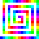 download 120 Square Spiral 12 Color clipart image with 270 hue color