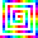 download 120 Square Spiral 12 Color clipart image with 0 hue color