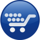 download Shopping Cart Blue clipart image with 0 hue color