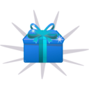 download Gift clipart image with 180 hue color