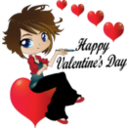 download Happy Valentine Day Smiley Emoticon clipart image with 0 hue color