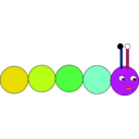download Rainbow Caterpillar clipart image with 45 hue color