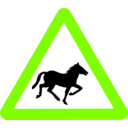 download Roadsign Horse clipart image with 90 hue color