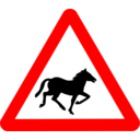 download Roadsign Horse clipart image with 0 hue color