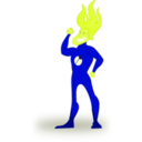 download Flame Man clipart image with 45 hue color