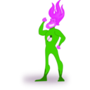 download Flame Man clipart image with 270 hue color