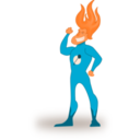 download Flame Man clipart image with 0 hue color