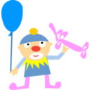 download Clown clipart image with 0 hue color