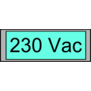 download Digital Display With Voltage 230 Vac clipart image with 90 hue color