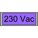 download Digital Display With Voltage 230 Vac clipart image with 180 hue color
