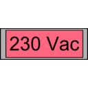 download Digital Display With Voltage 230 Vac clipart image with 270 hue color