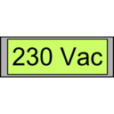 download Digital Display With Voltage 230 Vac clipart image with 0 hue color