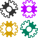 download Abstract Gear Wheels clipart image with 45 hue color