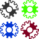 download Abstract Gear Wheels clipart image with 225 hue color