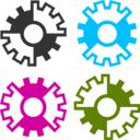 download Abstract Gear Wheels clipart image with 315 hue color