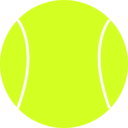 download Tennis Ball clipart image with 0 hue color