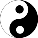 download Yin Yang 2 clipart image with 135 hue color