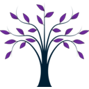 download Whispy Tree clipart image with 180 hue color