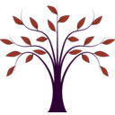 download Whispy Tree clipart image with 270 hue color