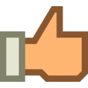download Thumb Up Like clipart image with 315 hue color