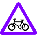 download Roadsign Cycle Route clipart image with 270 hue color
