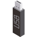 download Cm Isometric Pendrive clipart image with 180 hue color