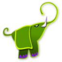 download Blue Elephant clipart image with 225 hue color