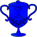 download Golden Trophy clipart image with 180 hue color
