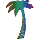 download Palm Icon clipart image with 180 hue color