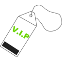 download Vip Tag clipart image with 90 hue color