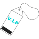 download Vip Tag clipart image with 180 hue color