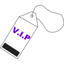 download Vip Tag clipart image with 270 hue color