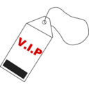 download Vip Tag clipart image with 0 hue color