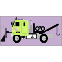download Tow Truck With Snow Plow clipart image with 90 hue color