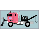 download Tow Truck With Snow Plow clipart image with 0 hue color