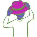 download Put On Hat clipart image with 225 hue color