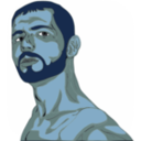 download Muscular Guy clipart image with 180 hue color