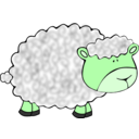 download Funny Sheep clipart image with 90 hue color