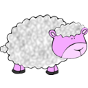 download Funny Sheep clipart image with 270 hue color