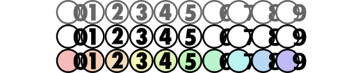 Number Icons For Css Slicing
