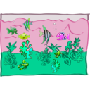 download Underwater World Aquarium clipart image with 90 hue color
