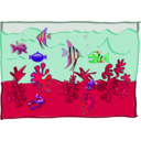 download Underwater World Aquarium clipart image with 270 hue color