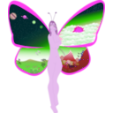 download Butterfly Life clipart image with 270 hue color