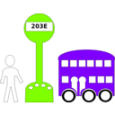 download Bus Station clipart image with 90 hue color